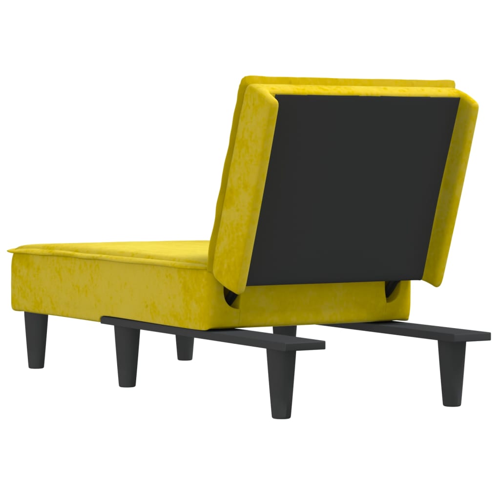 Chaise longue veludo amarelo