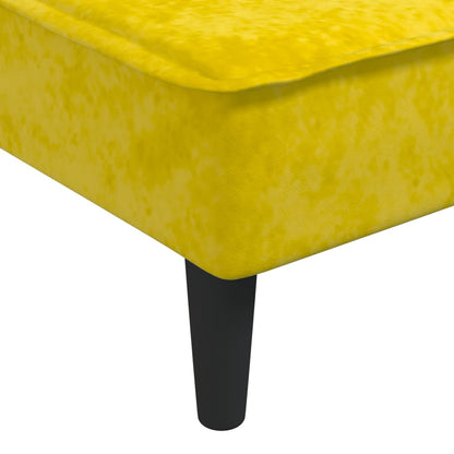 Chaise longue veludo amarelo