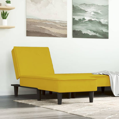 Chaise longue veludo amarelo