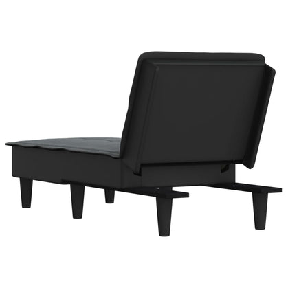 Chaise longue tecido cinzento-escuro