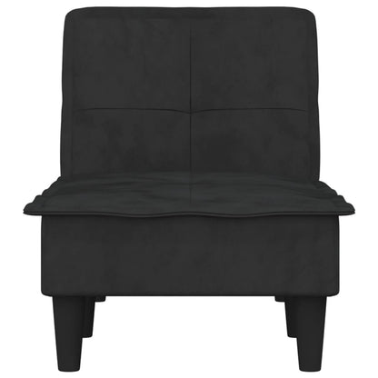 Chaise longue veludo preto