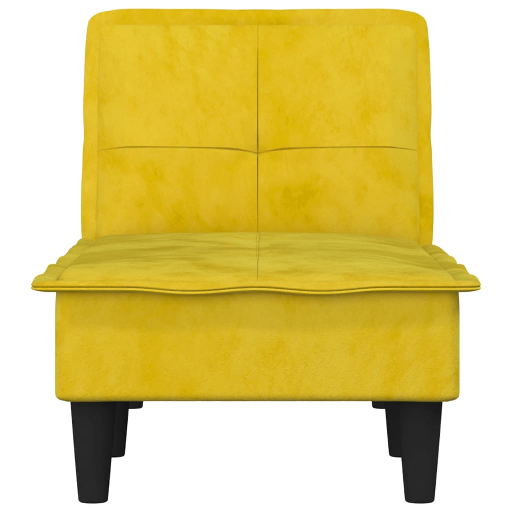 Chaise longue veludo amarelo