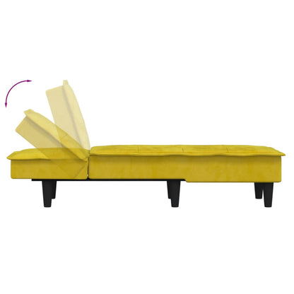 Chaise longue veludo amarelo