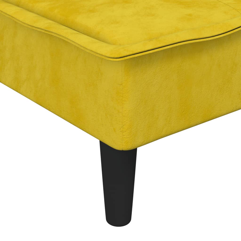 Chaise longue veludo amarelo