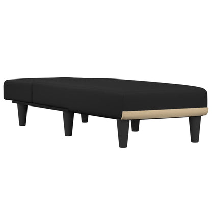 Chaise longue tecido preto