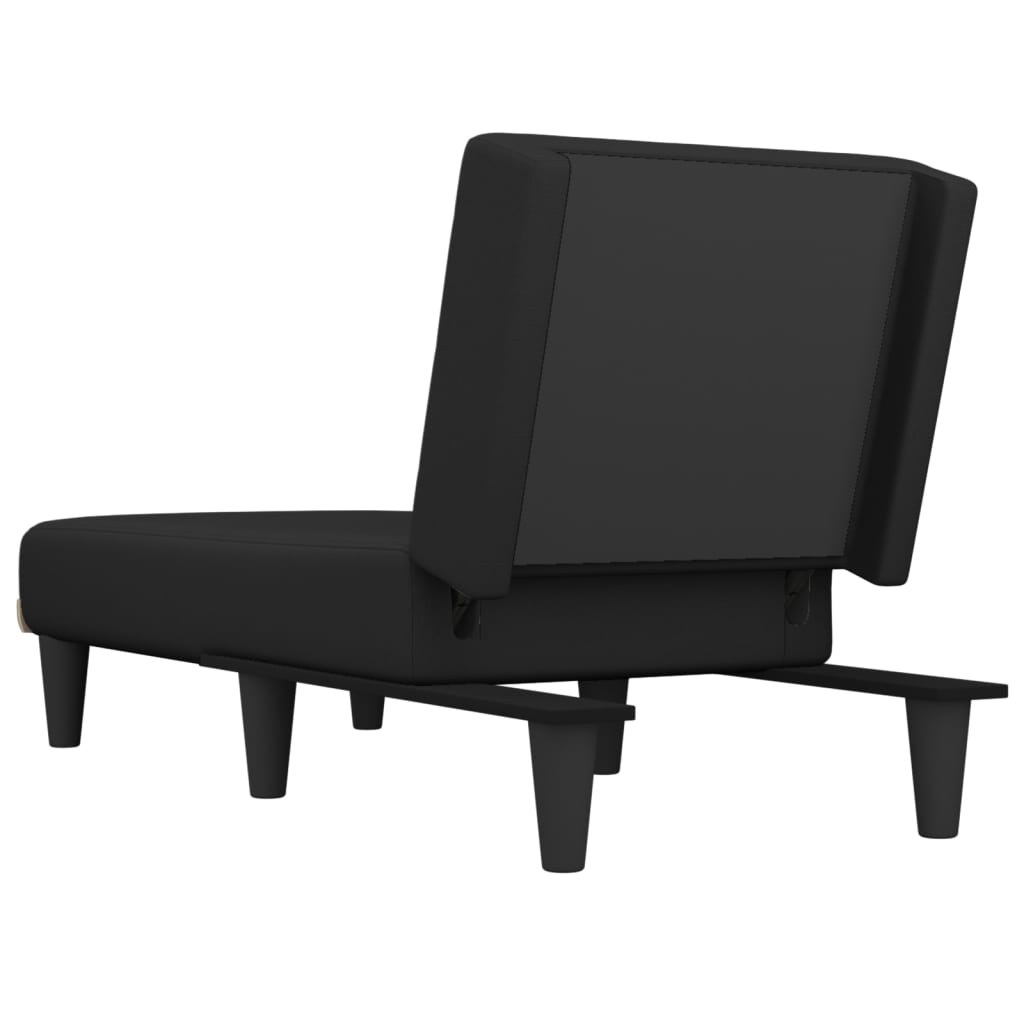 Chaise longue tecido preto