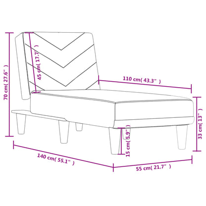 Chaise longue tecido preto