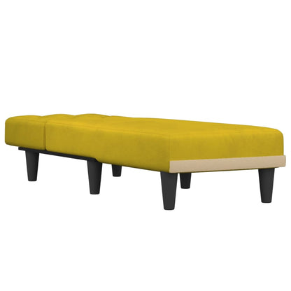 Chaise longue veludo amarelo