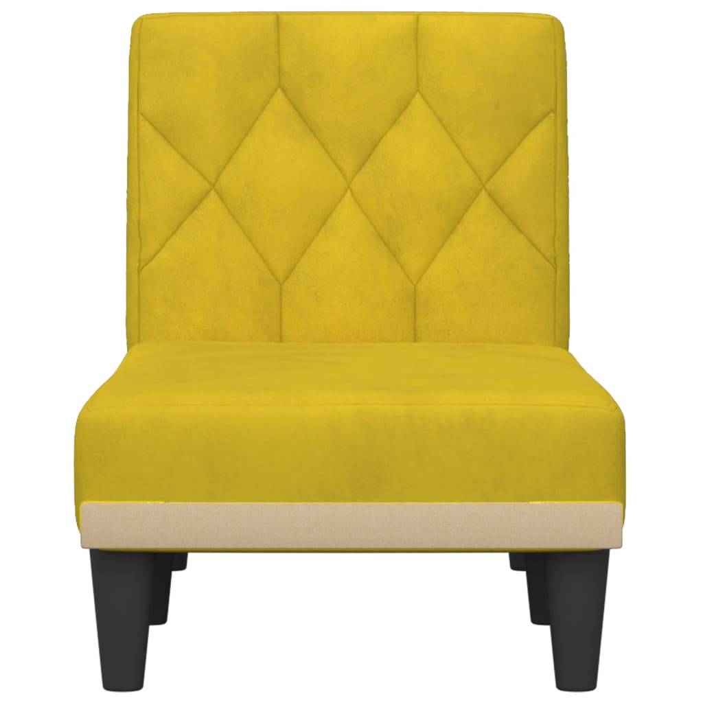 Chaise longue veludo amarelo