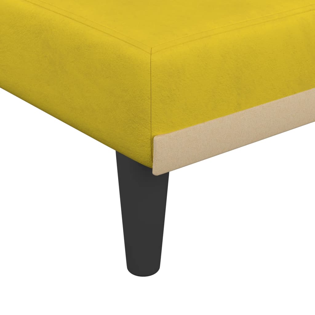 Chaise longue veludo amarelo