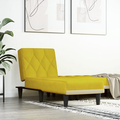 Chaise longue veludo amarelo