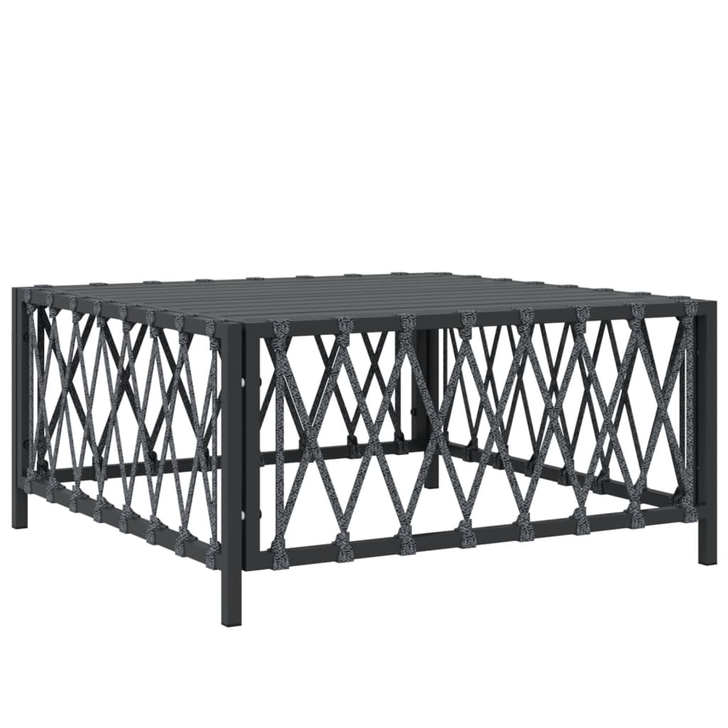 6 pcs conjunto lounge de jardim com almofadões aço antracite