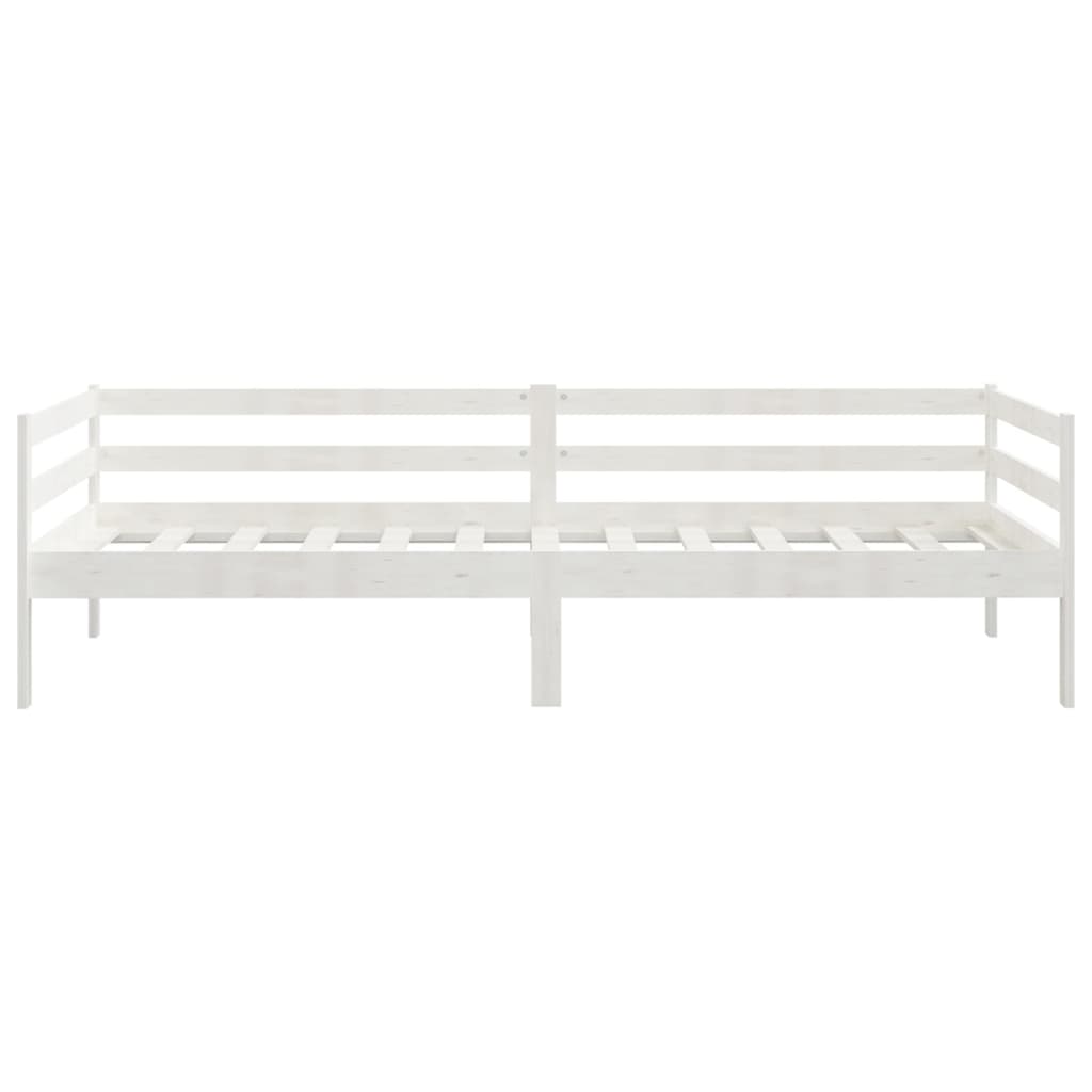 Sofá-cama 90 x 200 cm madeira de pinho maciça branco