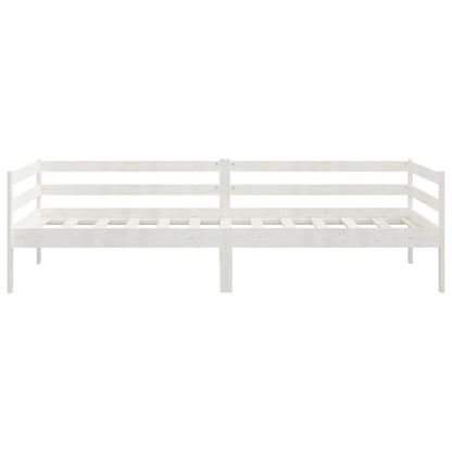 Sofá-cama 90 x 200 cm madeira de pinho maciça branco