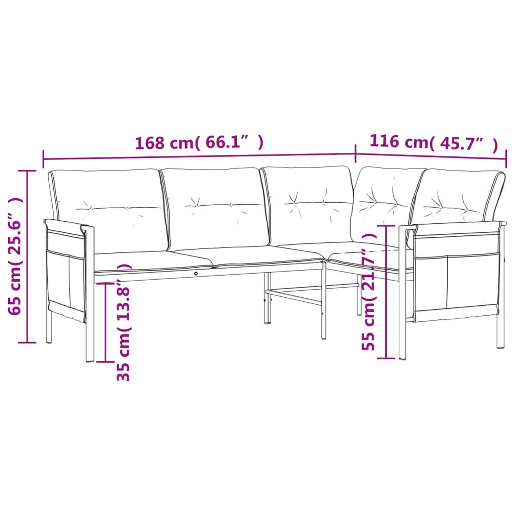 2 pcs conjunto de jantar para jardim aço antracite