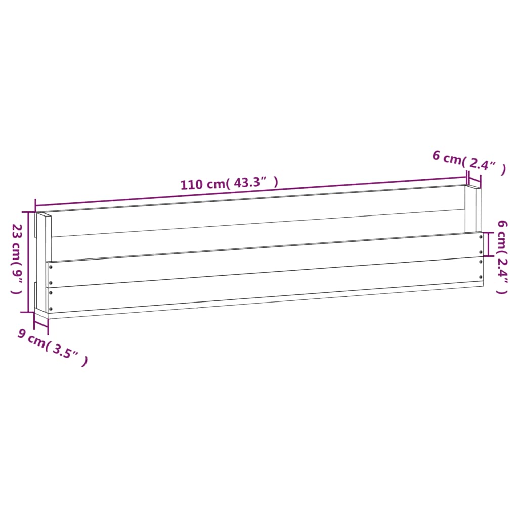 Sapateiras de parede 2 pcs 110x9x23 cm pinho maciço