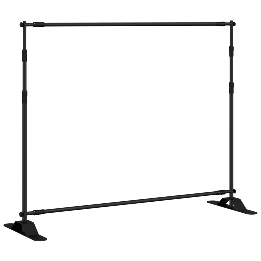 Suportes para fundos fotográficos 2 pcs 254x243 cm aço preto