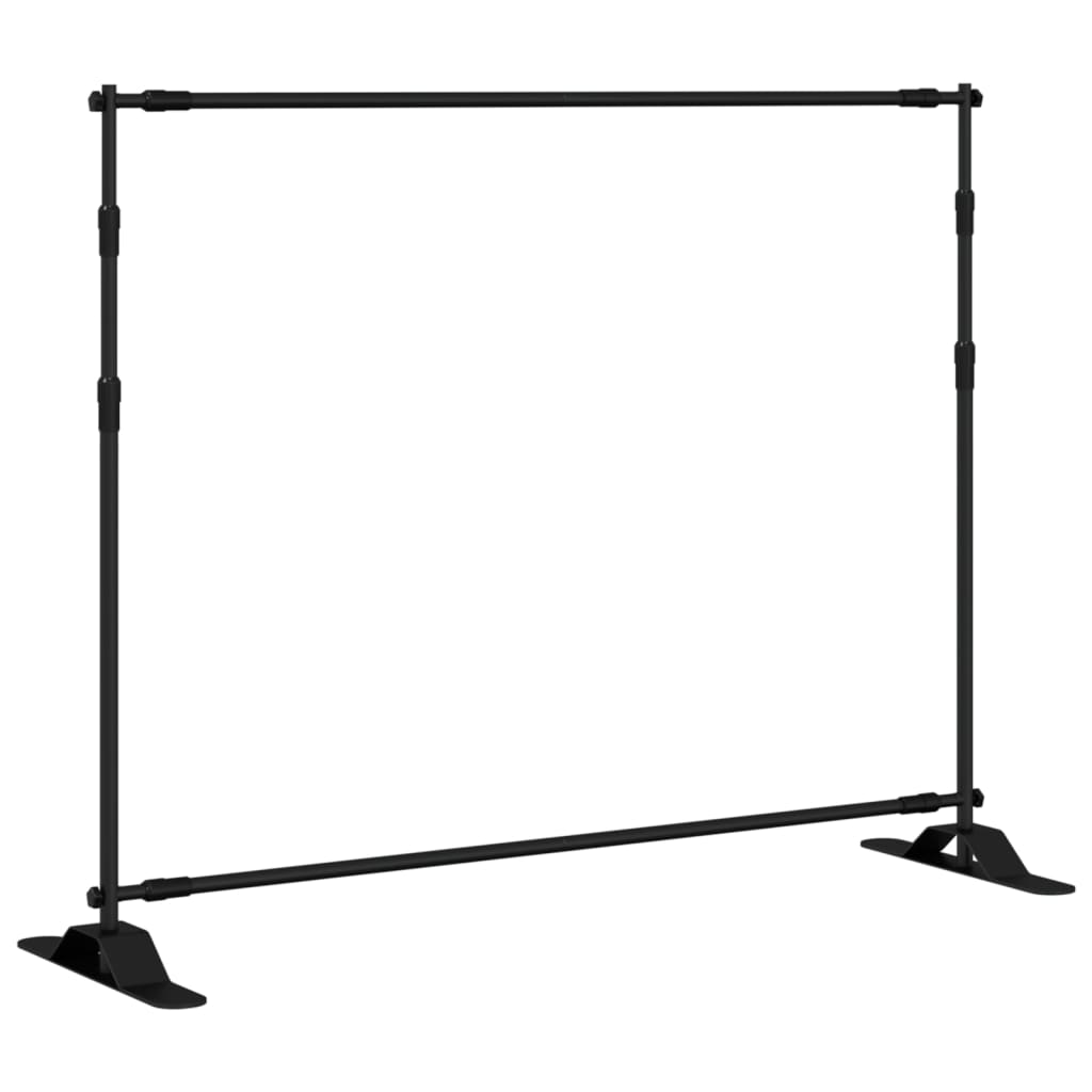 Suportes para fundos fotográficos 2 pcs 254x243 cm aço preto