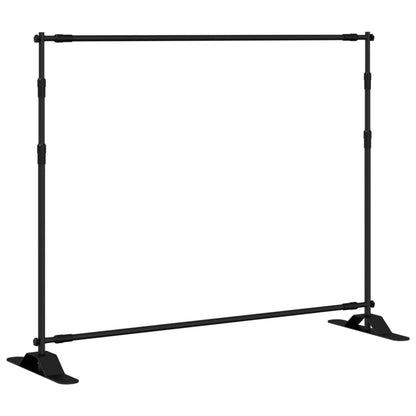 Suportes para fundos fotográficos 2 pcs 254x243 cm aço preto