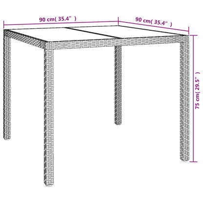 5 pcs conjunto jantar p/ jardim c/ almofadões vime PE castanho