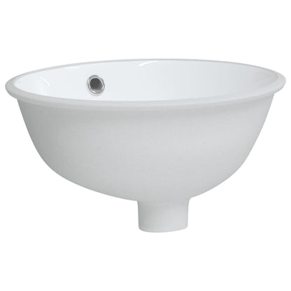 Lavatório casa de banho oval 33x29x16,5 cm cerâmica branco