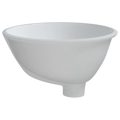 Lavatório casa de banho oval 33x29x16,5 cm cerâmica branco