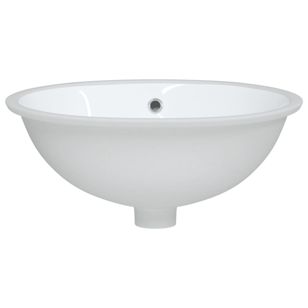 Lavatório casa de banho oval 47x39x21 cm cerâmica branco