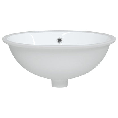 Lavatório casa de banho oval 47x39x21 cm cerâmica branco