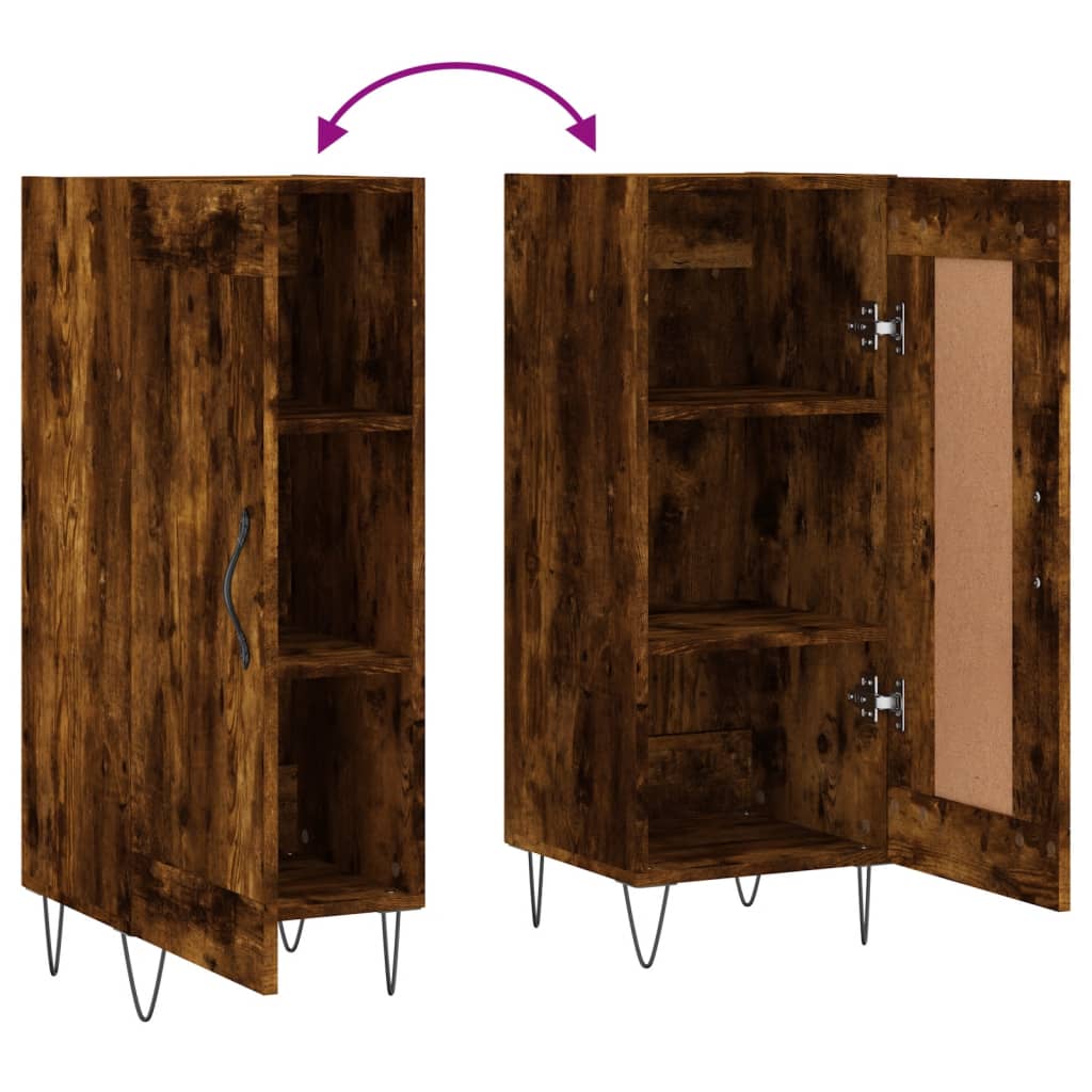 Aparador 34,5x34x90 cm madeira processada cor carvalho fumado