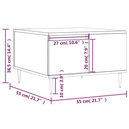 Mesa de centro 55x55x36,5 cm derivados de madeira branco