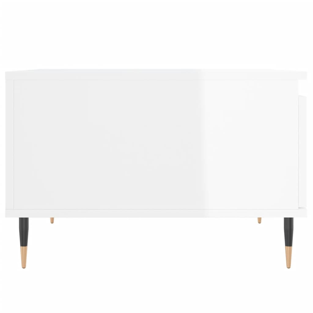 Mesa de centro 55x55x36,5 cm derivados madeira branco brilhante