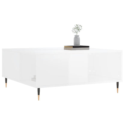 Mesa de centro 80x80x36,5 cm derivados madeira branco brilhante