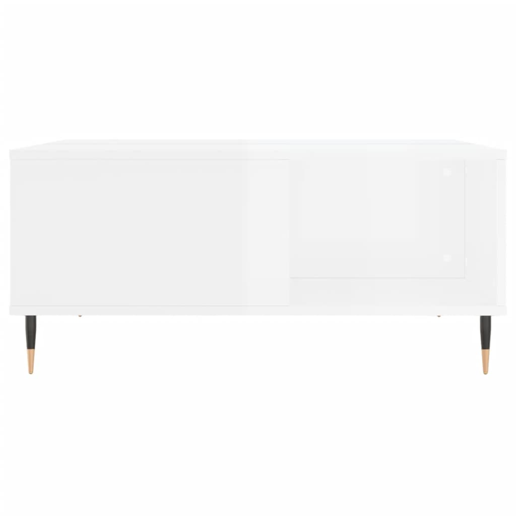 Mesa de centro 80x80x36,5 cm derivados madeira branco brilhante