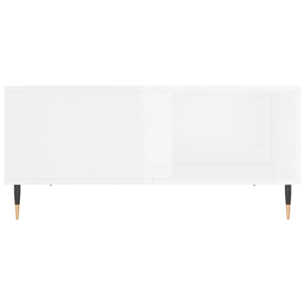 Mesa de centro 80x80x36,5 cm derivados madeira branco brilhante