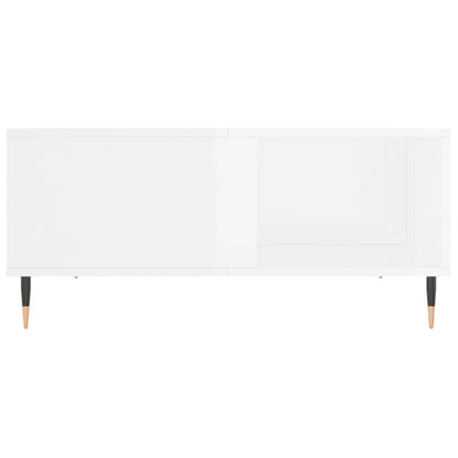 Mesa de centro 80x80x36,5 cm derivados madeira branco brilhante