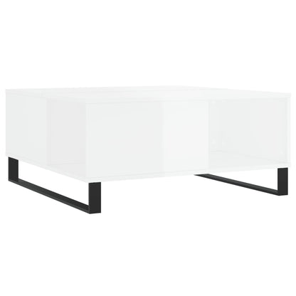 Mesa de centro 80x80x36,5 cm derivados madeira branco brilhante