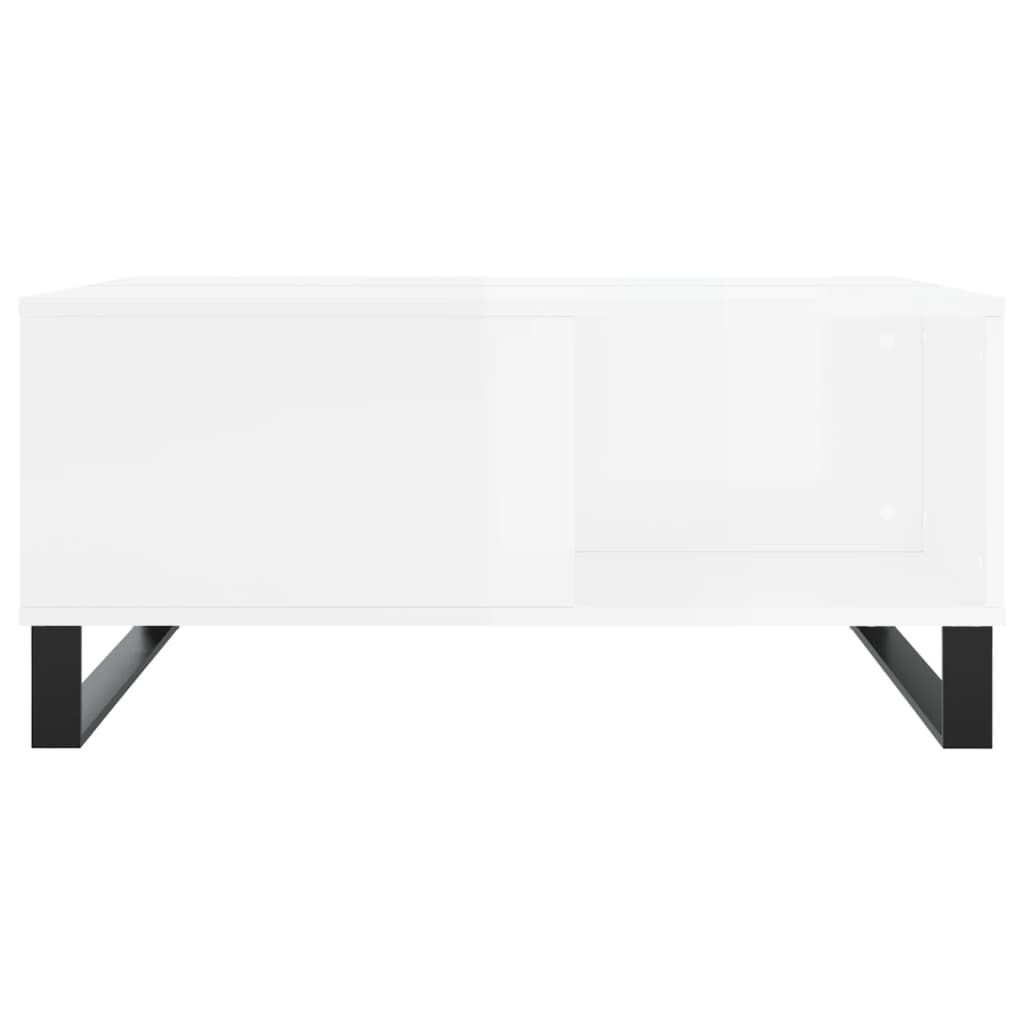 Mesa de centro 80x80x36,5 cm derivados madeira branco brilhante