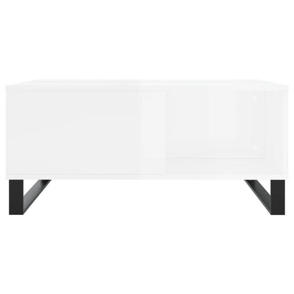 Mesa de centro 80x80x36,5 cm derivados madeira branco brilhante