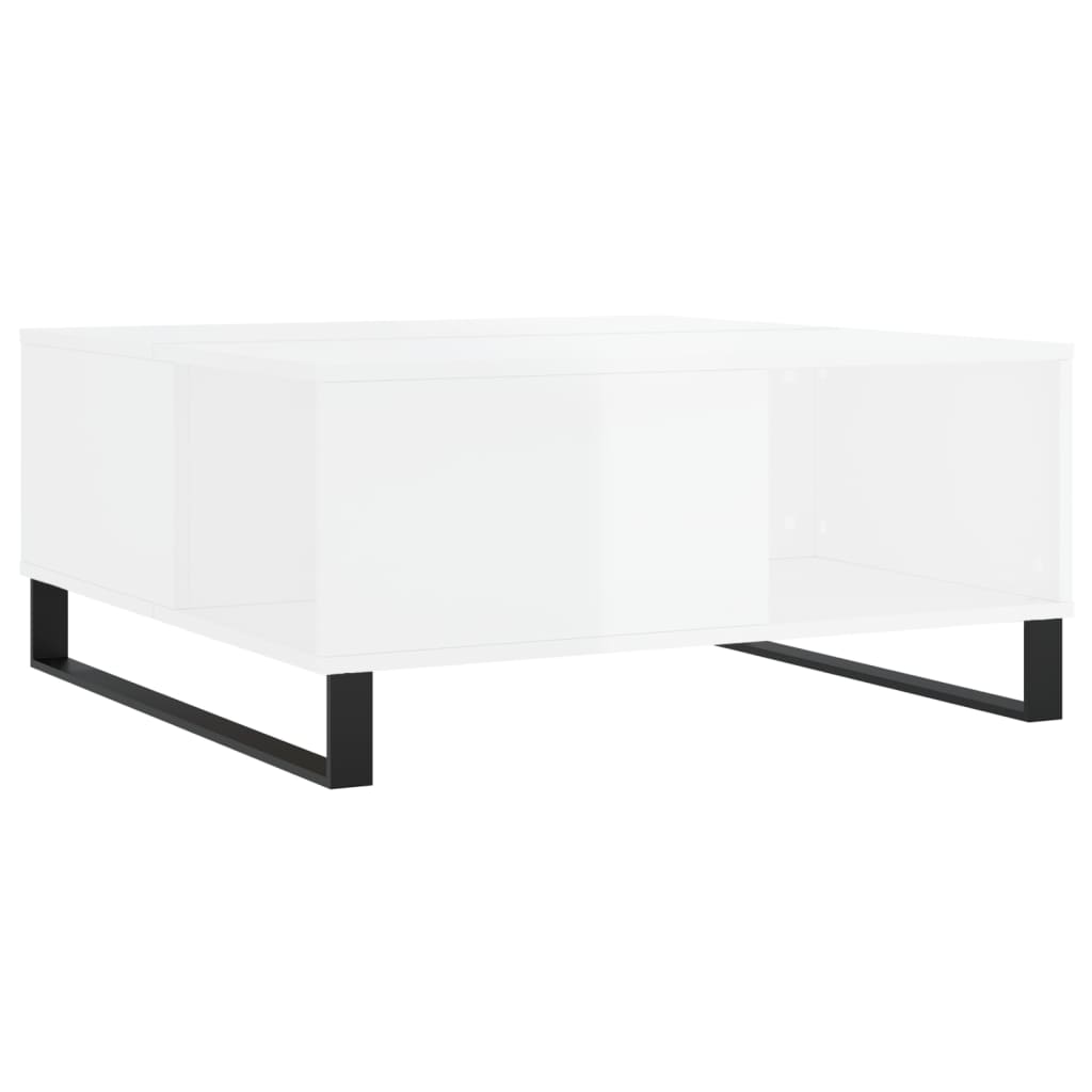 Mesa de centro 80x80x36,5 cm derivados madeira branco brilhante