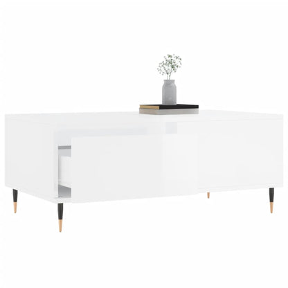 Mesa de centro 90x50x36,5 cm derivados madeira branco brilhante