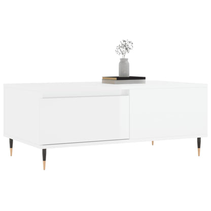 Mesa de centro 90x50x36,5 cm derivados madeira branco brilhante