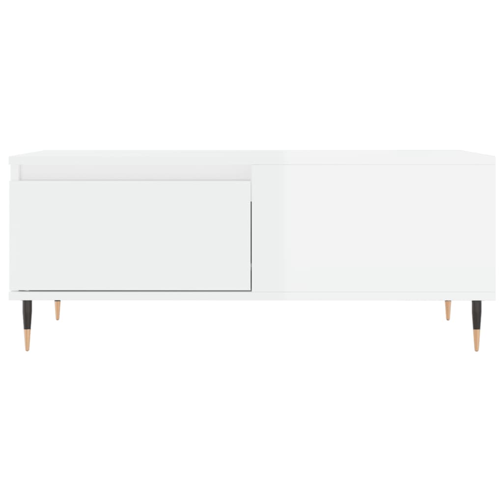 Mesa de centro 90x50x36,5 cm derivados madeira branco brilhante