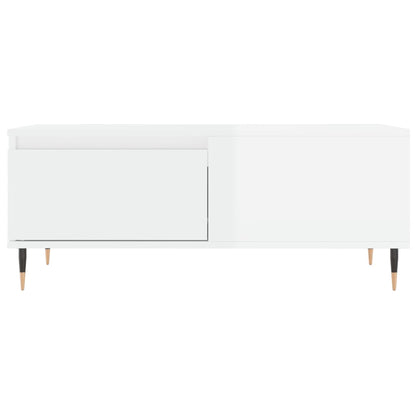 Mesa de centro 90x50x36,5 cm derivados madeira branco brilhante