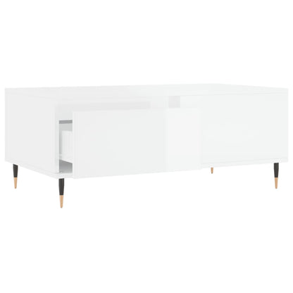 Mesa de centro 90x50x36,5 cm derivados madeira branco brilhante