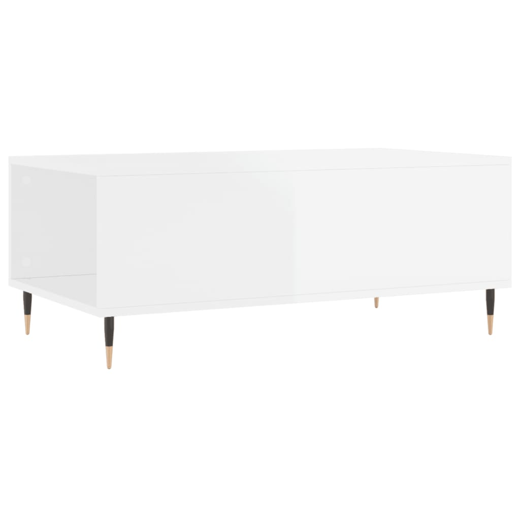 Mesa de centro 90x50x36,5 cm derivados madeira branco brilhante