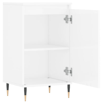 Aparadores 2 pcs 40x35x70 cm deriv. de madeira branco brilhante