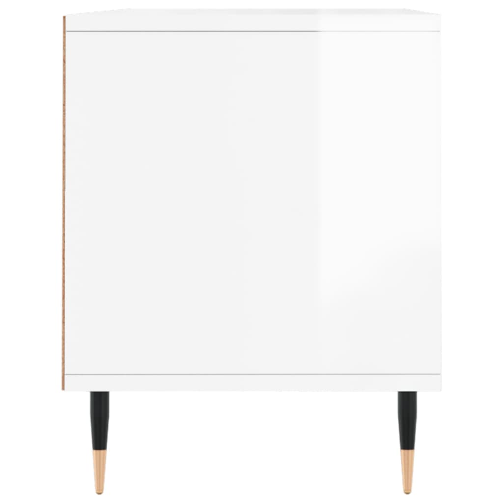 Móvel p/ TV 100x34,5x44,5 cm derivados madeira branco brilhante