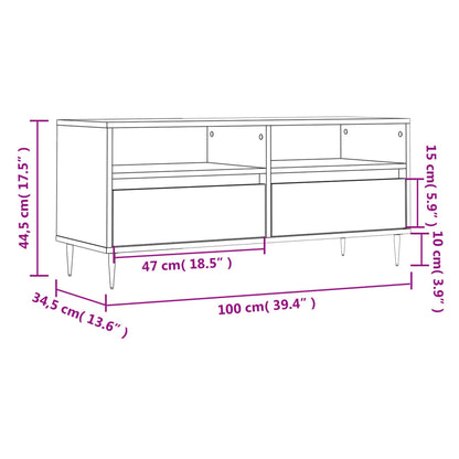 Móvel p/ TV 100x34,5x44,5 cm derivados madeira carvalho sonoma