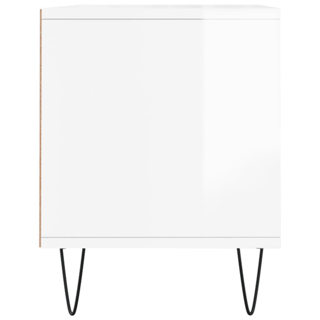 Móvel p/ TV 100x34,5x44,5 cm derivados madeira branco brilhante