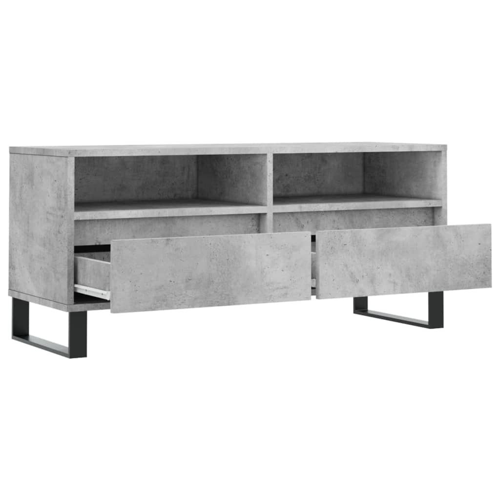 Móvel p/ TV 100x34,5x44,5cm derivados de madeira cinza cimento